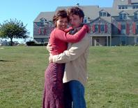 Elena Aaron and Robert Pemberton prepare to film final scene in the mystical romance film BY THE SEA.  Photo by Tony Bennis