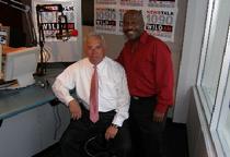 Mayor Thomas Menino Jimmy Myers radio show WILD 1090 AM producer Tony Bennis photo by